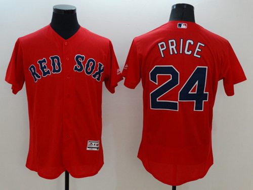 Red Sox #24 David Price Red Flexbase Authentic Collection Stitched Jersey - Zenithce