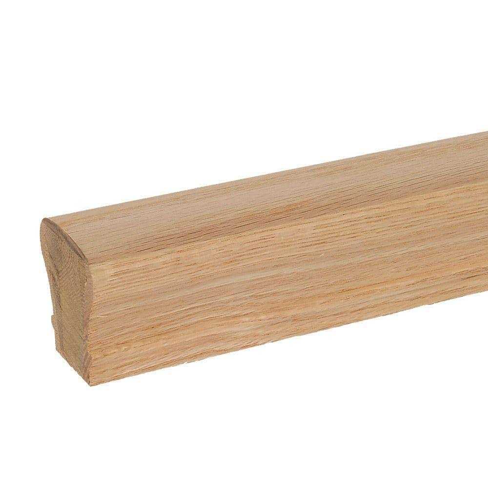 Stair Parts 6042 Unfinished Red Oak Solid Wall Handrail - Zenithce