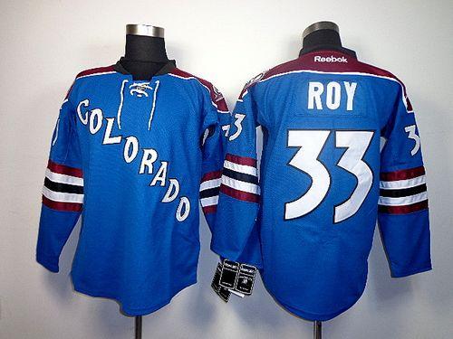 Avalanche #33 Patrick Roy Blue Third Stitched Jersey - Zenithce