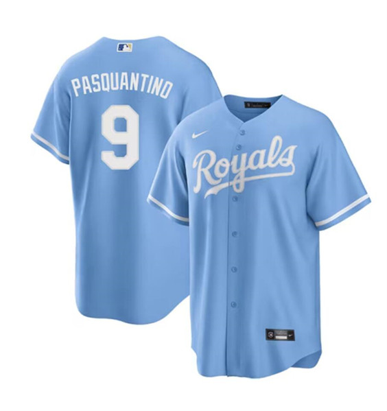 Kansas City Royals #9 Vinnie Pasquantino Blue Cool Base Stitched Jersey - Zenithce