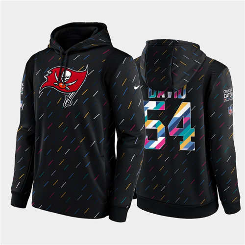 Tampa Bay Buccaneers #54 Lavonte David 2021 Charcoal Crucial Catch Therma Pullover Hoodie - Zenithce