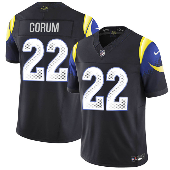 Los Angeles Rams #22 Blake Corum Black 2025 F.U.S.E. “Rivalries” Vapor Limited Stitched Jersey - Zenithce