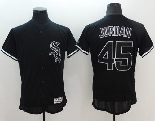 White Sox #45 Michael Jordan Black Fashion Flexbase Authentic Collection Stitched Jersey - Zenithce