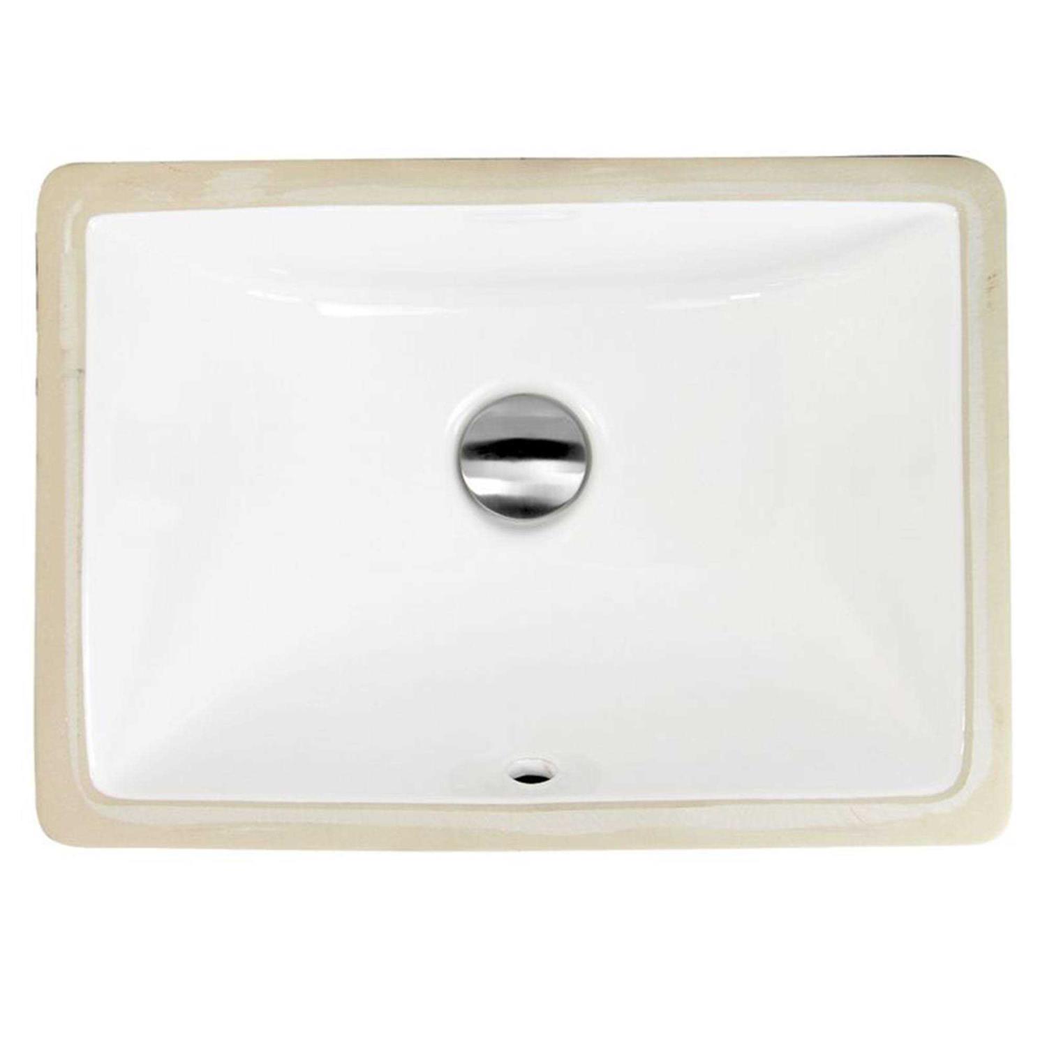 Nantucket Sinks UM-13×10 Undermount Ceramic Bathroom Sink UM-13×10-W - Zenithce