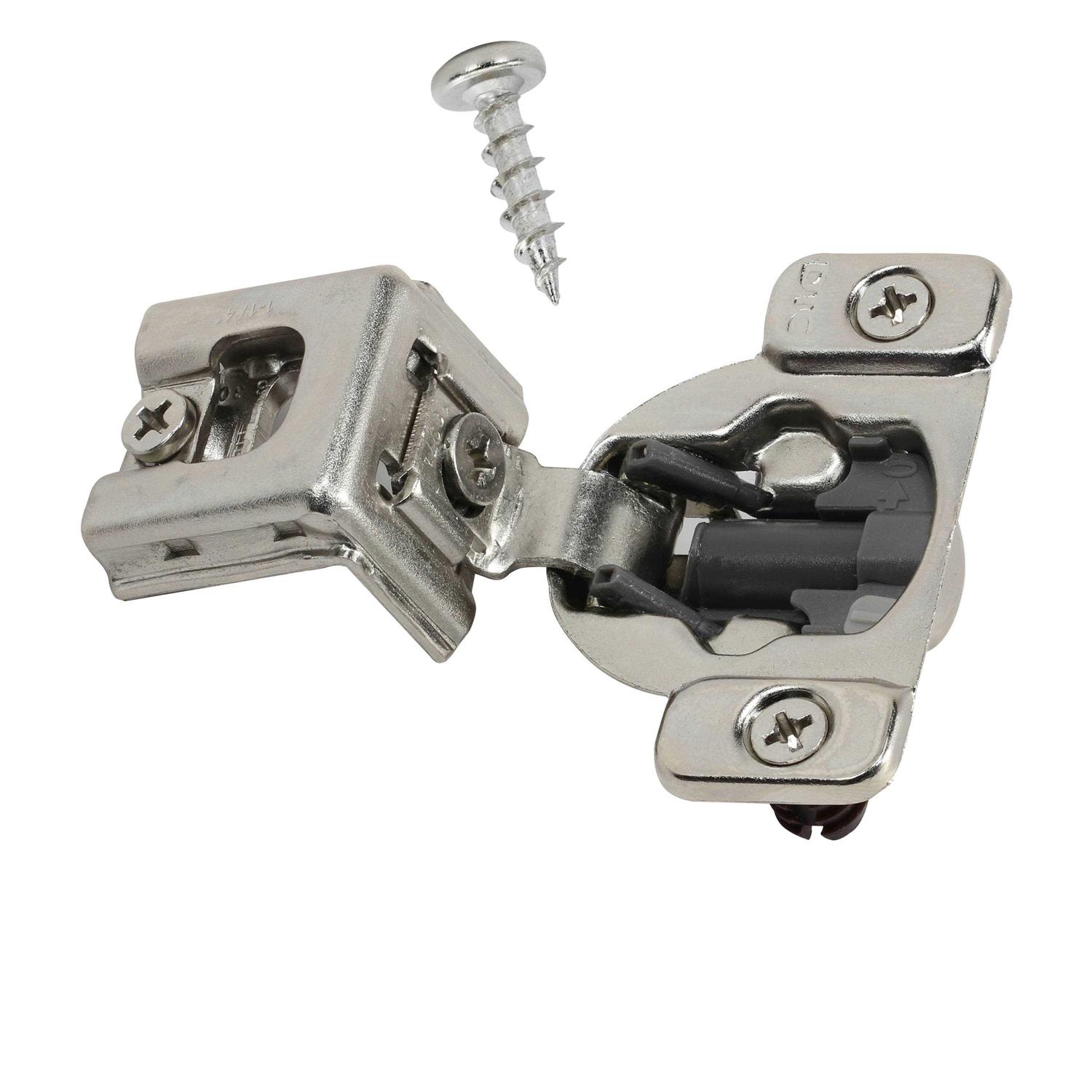 DTC 1-1/4 inch Overlay Soft Close 105 Degree 2 Cam Press In Face Frame Cabinet Hinge - Zenithce