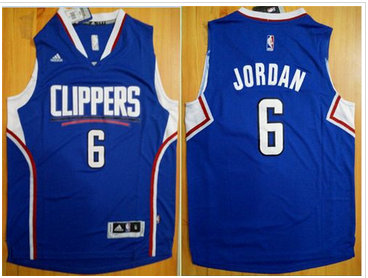 Los Angeles Clippers #6 DeAndre Jordan Blue Alternate Stitched Jersey - Zenithce