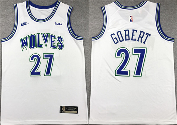 Minnesota Timberwolves #27 Rudy Gobert White City Edition Stitched Jersey - Zenithce