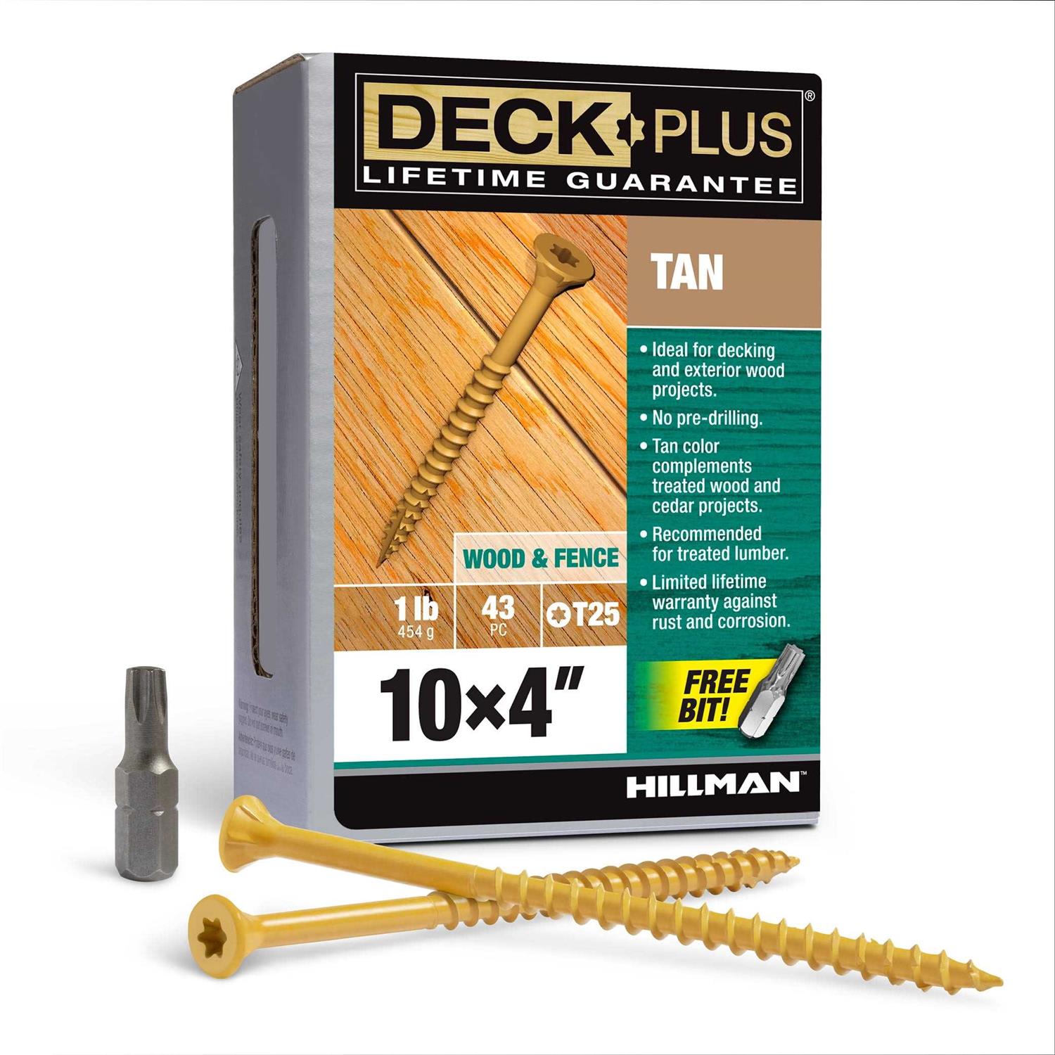 Deck Plus No. 10 x 2-1/2 in. L Star Flat Head Exterior Deck Screws 5 lb 48430 - Zenithce