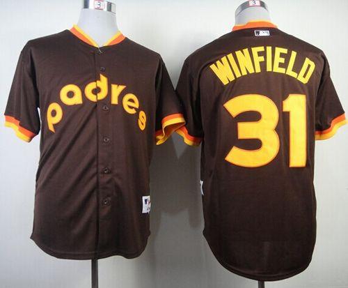 Padres #31 Dave Winfield Coffee 1984 Turn Back The Clock Stitched Jersey - Zenithce