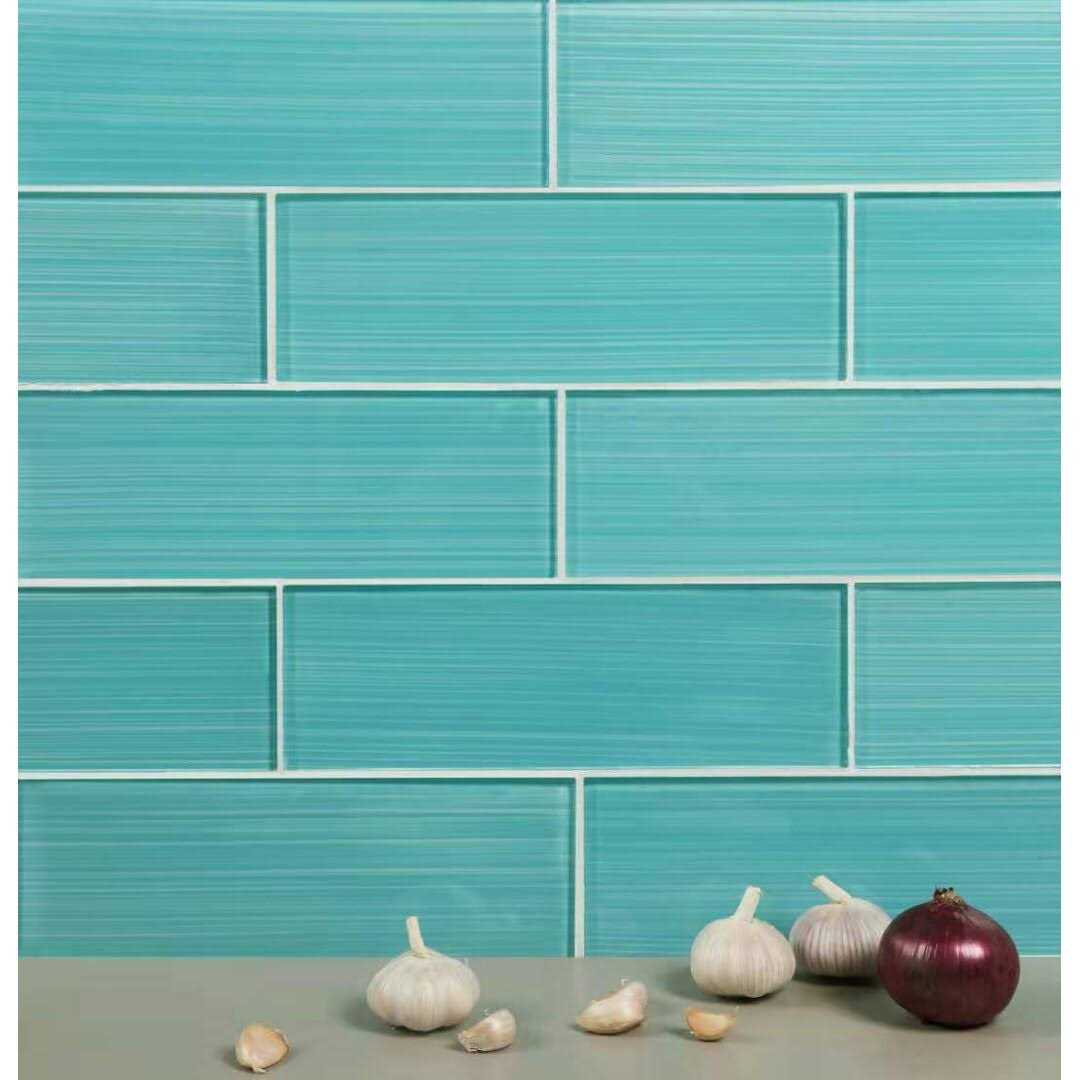 Premium Hand Painted 4 x 12 Straight Edge Glass Subway Tile WS Tiles - Zenithce