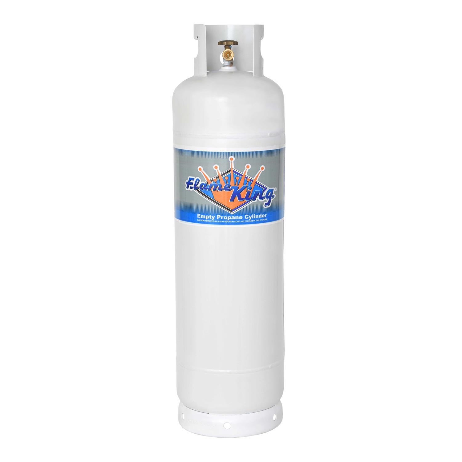 Flame King 40lb Horizontal & Vertical Propane Cylinder with OPD & Wheels - Zenithce