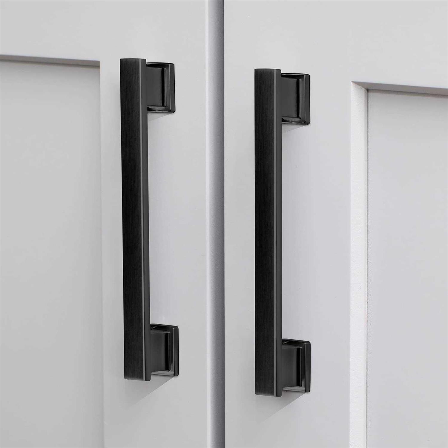 Vehcil Square Cabinet Pulls 5 Inch Hole Centers Cabinet Handles Hardware for Kitchen - Zenithce