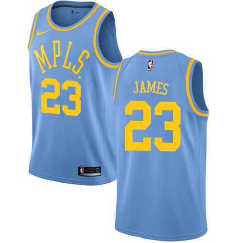Los Angeles Lakers #23 LeBron James Royal Blue Swingman Hardwood Classics Jersey - Zenithce