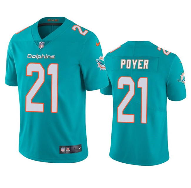 Miami Dolphins #21 Jordan Poyer Aqua Vapor Limited Stitched Jersey - Zenithce