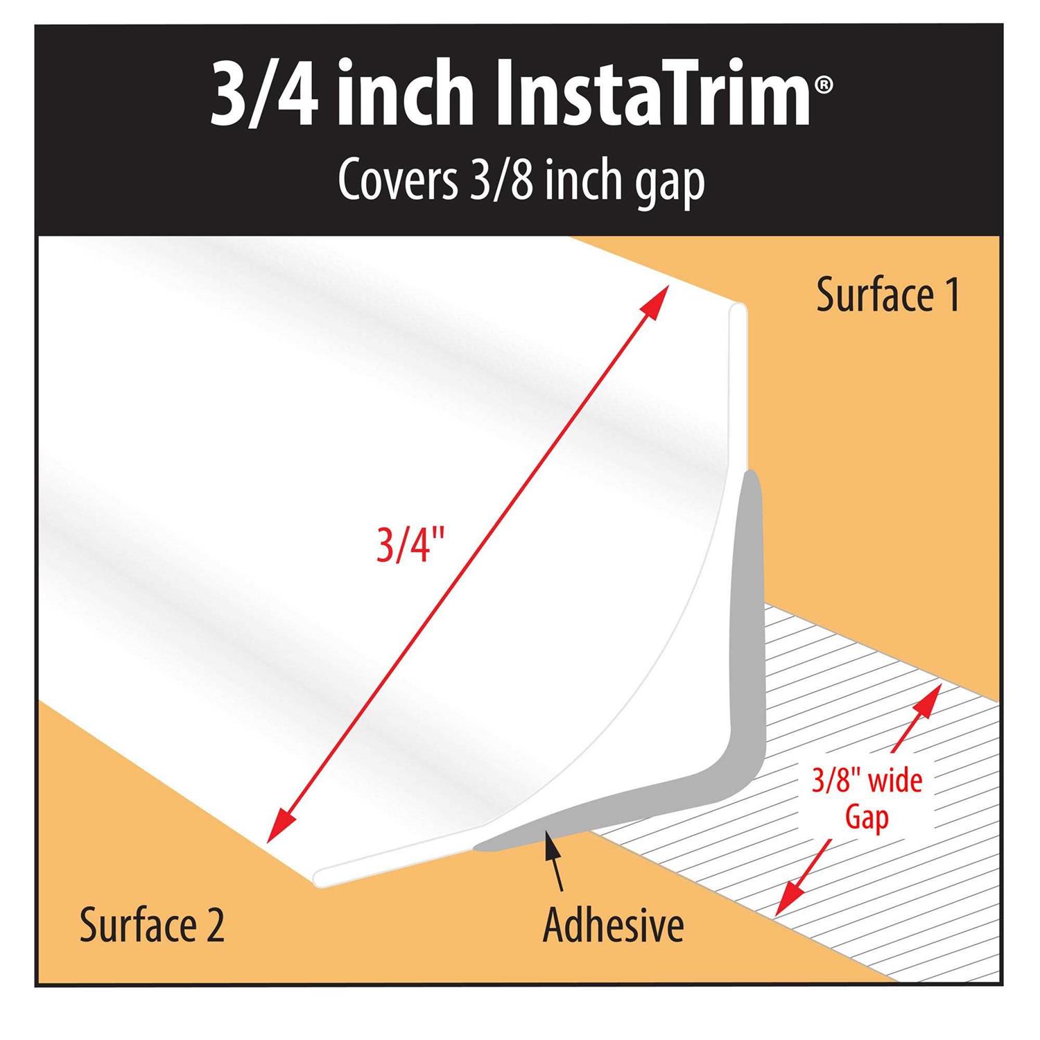 InstaTrim Flexible Trim Moulding & Caulk Strips - Zenithce