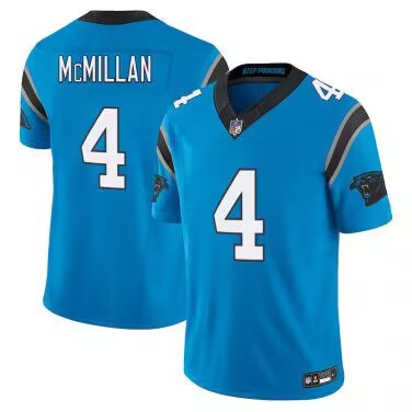 Carolina Panthers #4 Tetairoa McMillan Blue Limited Stitched Jersey - Zenithce