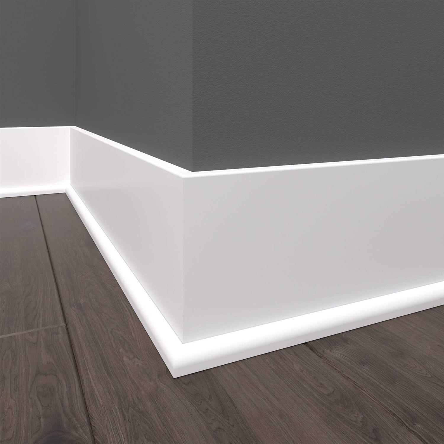 RELIABILT 1/2-in x 3-1/4-in x 12-ft Traditional Primed MDF Baseboard Moulding 623-MDF12BD8 - Zenithce