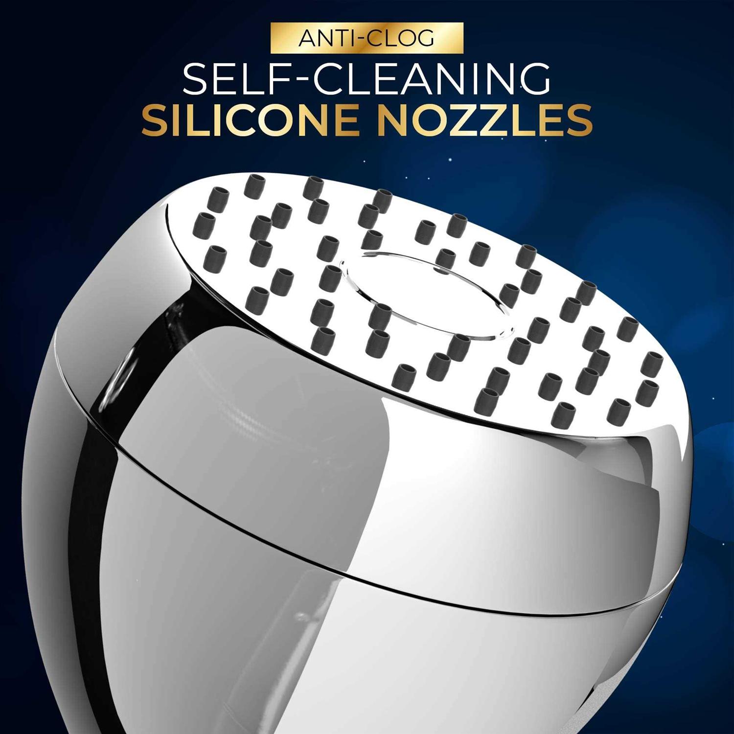 Heatsistence High Pressure Shower Head Powerful Deluxe Bathroom Showerhead with Strong Spray Stream and Small Silicone Nozzles - Zenithce