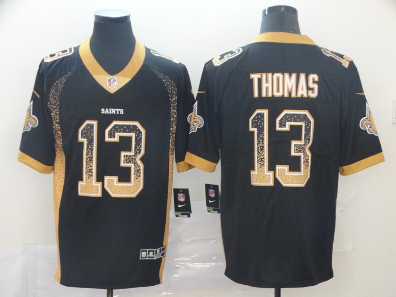 New Orleans Saints #13 Michael Thomas Black Drift Fashion Color Rush Limited Stitched Jersey - Zenithce