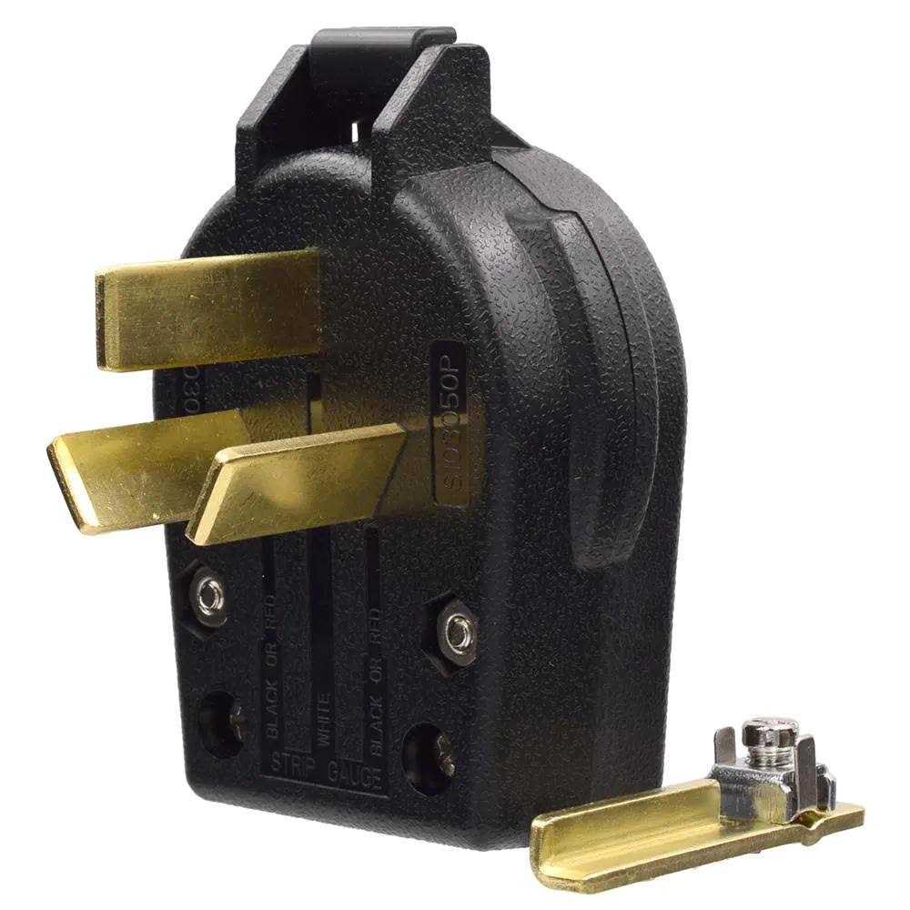 ELEGRP 30 Amp 125/250V, NEMA 14-30R Flush Mount Power Outlet, Single Straight Blade Range and Dryer Outlet Grounding - Zenithce