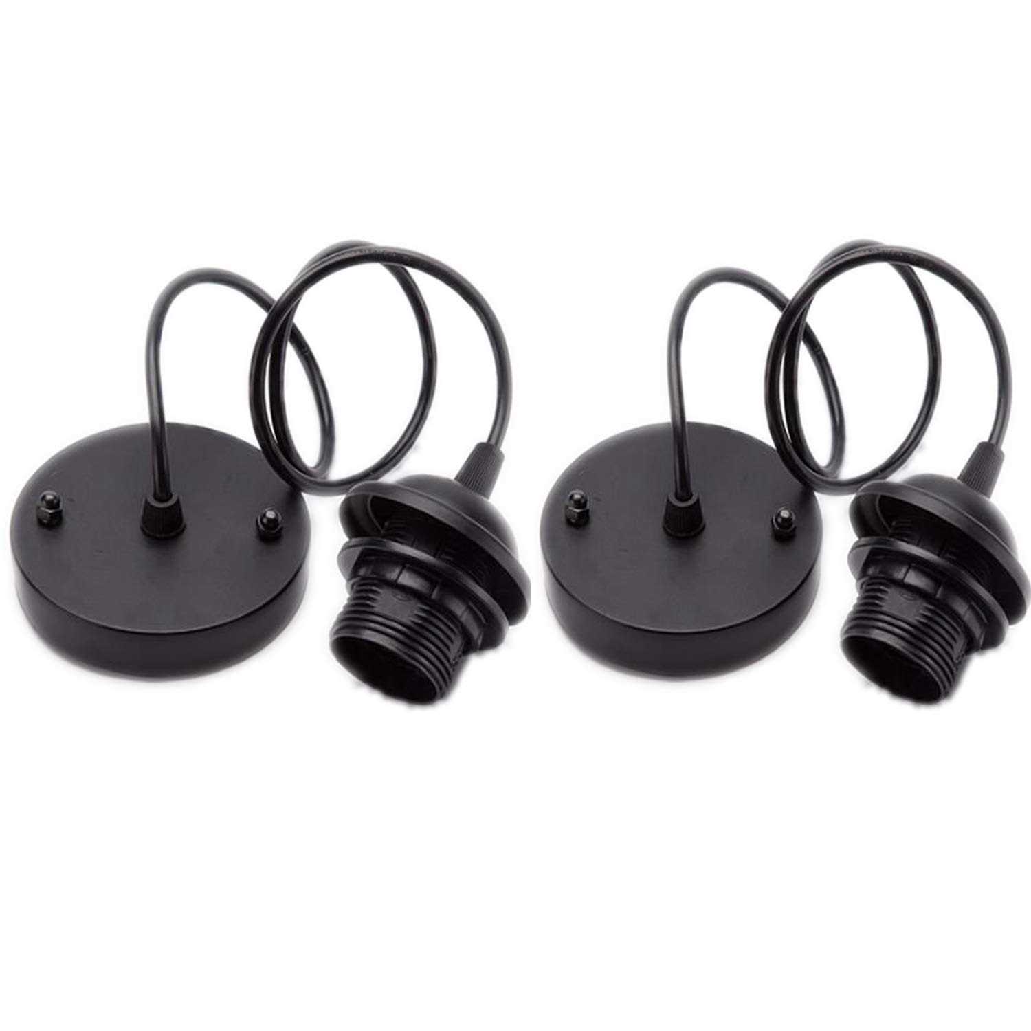 KuLio Ceiling Rose Pendant With Lamp Holder fitting Accessories Kit Set For E26/E27 Screw-type Bulb Light - Zenithce