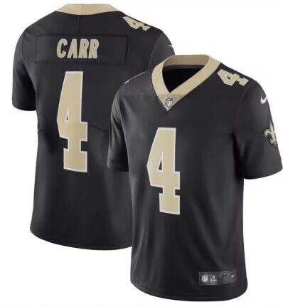 New Orleans Saints #4 Derek Carr Black Vapor Limited Stitched Jersey - Zenithce