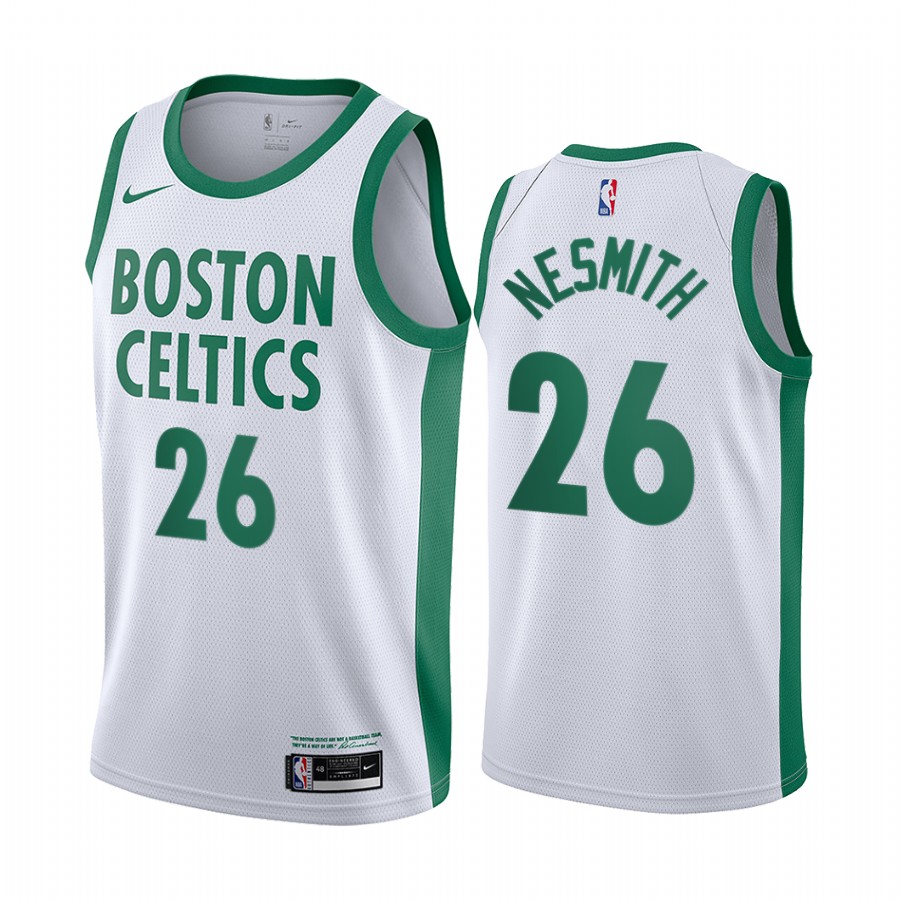 Celtics #26 Aaron Nesmith White Swingman 2020-21 City Edition Jersey - Zenithce