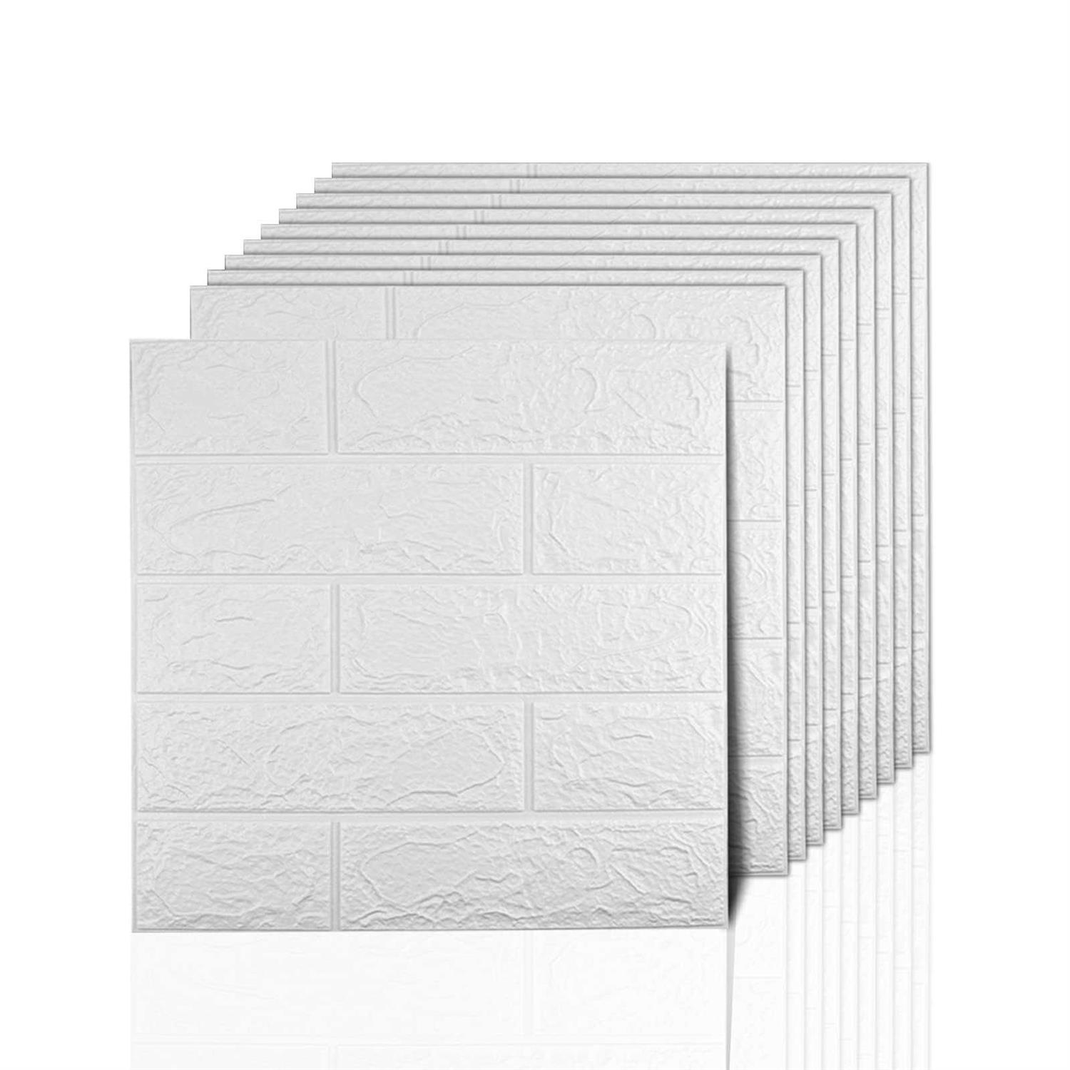 Sodeno 3D Wall Panels Coverage Printable Wallpaper Sticker with Self-Adhesive Waterproof Brick PE Foam Wall Panels Peel - Zenithce