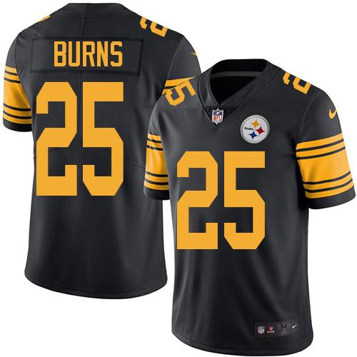Steelers #25 Artie Burns Black Stitched Limited Rush Nike Jersey - Zenithce