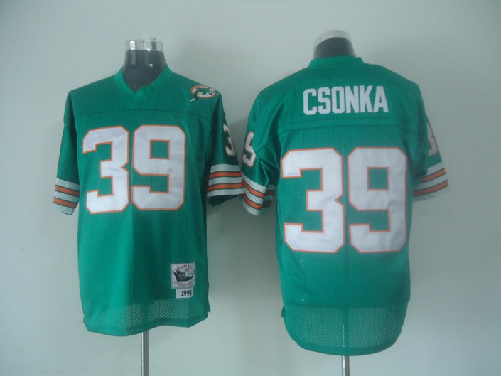 Mitchell And Ness Dolphins #39 Larry Csonka Green Stitched Jersey - Zenithce