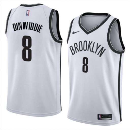 Brooklyn Nets #8 Spencer Dinwiddie Swingman White Icon Edition Jersey - Zenithce