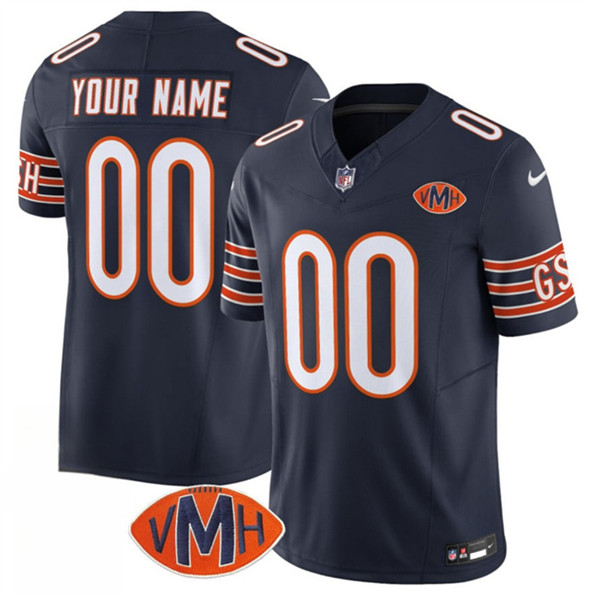 Chicago Bears Custom Navy 2025 F.U.S.E. With VMH Patch Vapor Untouchable Limited Stitched Jersey - Zenithce