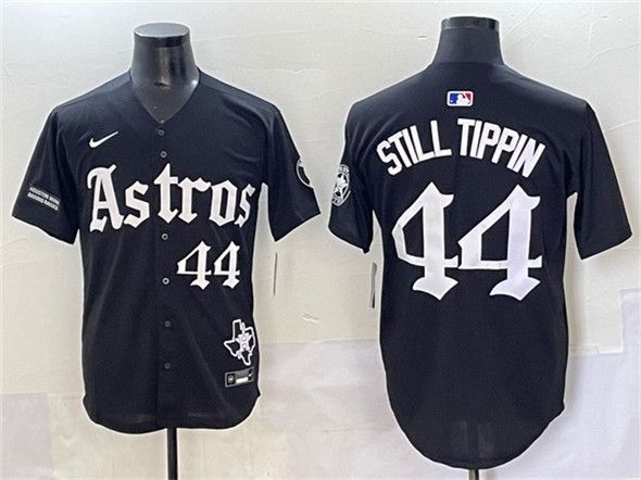 Houston Astros #44 Still Tippin Black Gothic 'Houston Born Barrio Raised' Limited Stitched Jersey - Zenithce