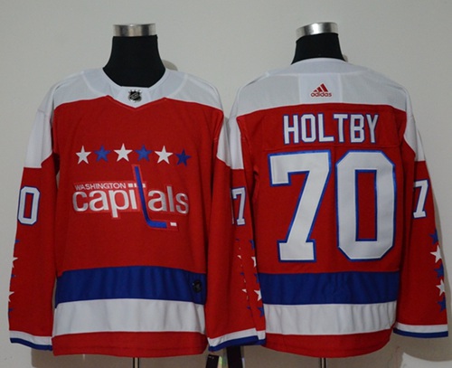 Washington Capitals #70 Braden Holtby Red Stitched Jersey - Zenithce