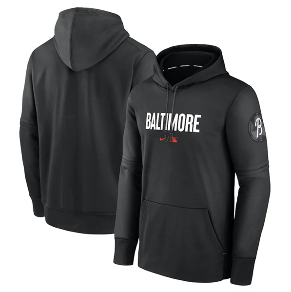Baltimore Orioles Black 2023 City Connect Performance Pullover Hoodie - Zenithce