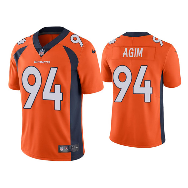 Denver Broncos #94 McTelvin Agim Orange Vapor Untouchable Limited Stitched Jersey - Zenithce