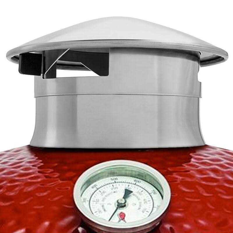 Smokeware Big Green Egg Stainless Steel Vented Chimney Cap - Zenithce