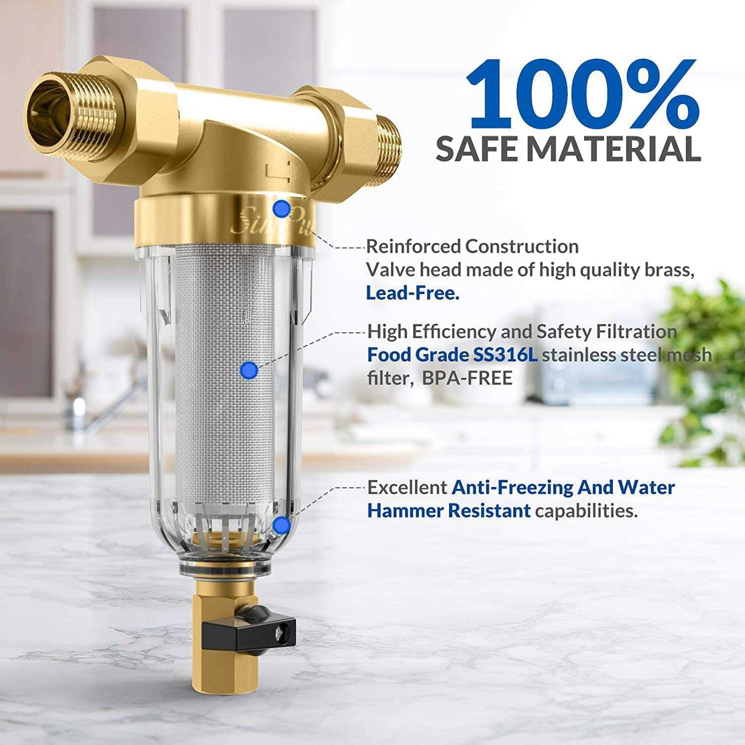 Simpure Db10c Whole House Water Filter Housing 10 inchx4.5 inch CTO Sediment - Zenithce