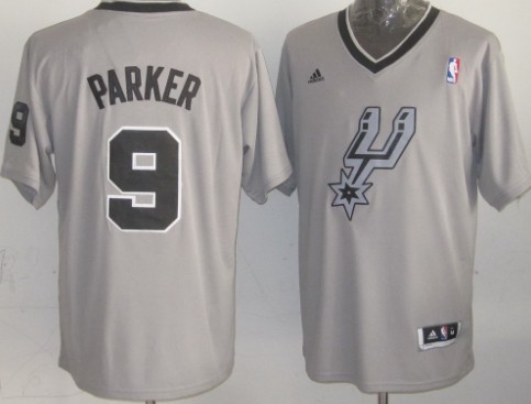 San Antonio Spurs #9 Tony Parker Revolution 30 Swingman 2013 Christmas Day Gray Jersey - Zenithce