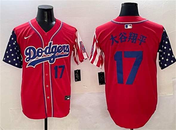 Los Angeles Dodgers #17 大谷翔平 Red Limited Stitched Jersey - Zenithce
