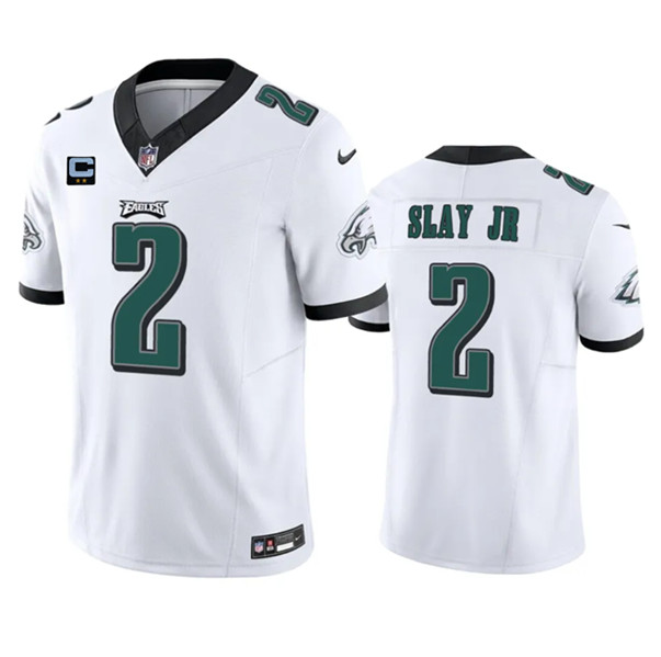 Philadelphia Eagles #2 Darius Slay JR White 2023 F.U.S.E. With 2-Star C Patch Vapor Untouchable Limited Stitched Jersey - Zenithce