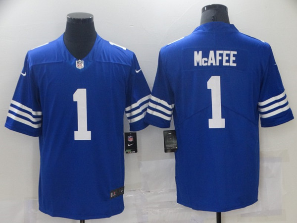 Indianapolis Colts #1 Pat Mcafee Blue Stitched Football Jersey - Zenithce
