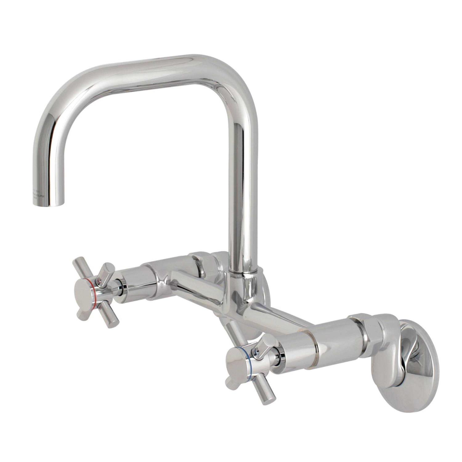 Kingston Brass Concord 8-Inch Adjustable Center Wall Mount Kitchen Faucet - Zenithce