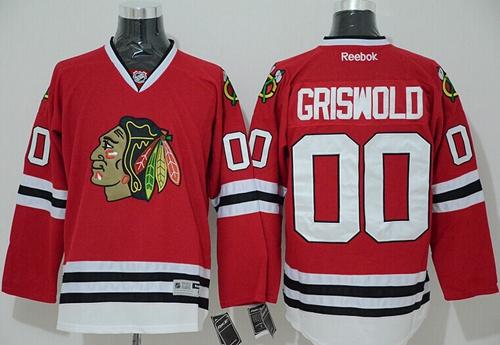 Blackhawks #00 Clark Griswold Red Home Stitched Jersey - Zenithce