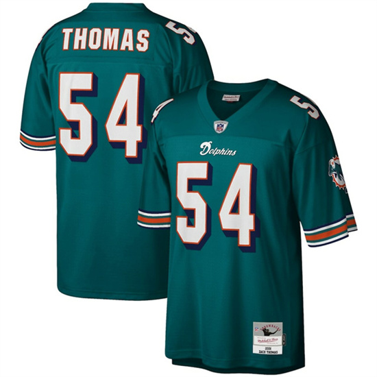 Dolphins #54 Zach Thomas Aqua Stitched Jerseys - Zenithce