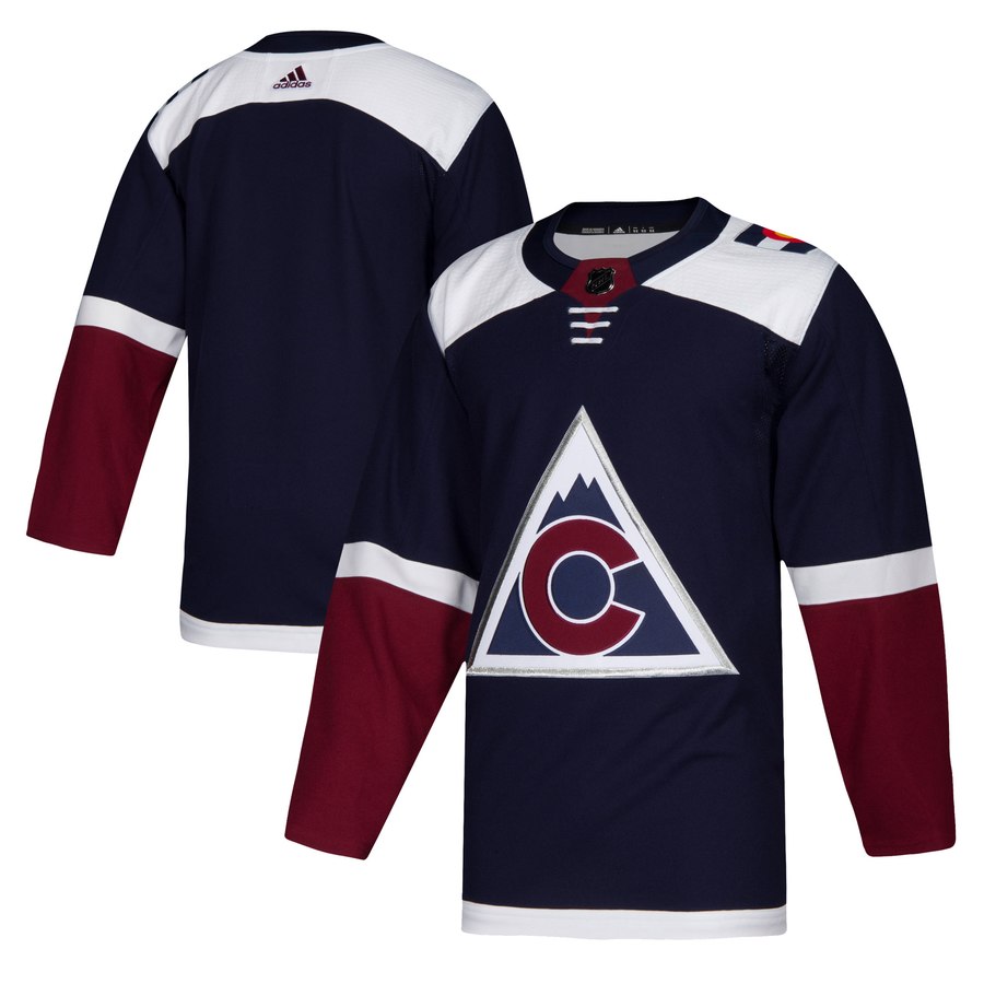 Colorado Avalanche Navy Blue Blank Stitched Jersey - Zenithce