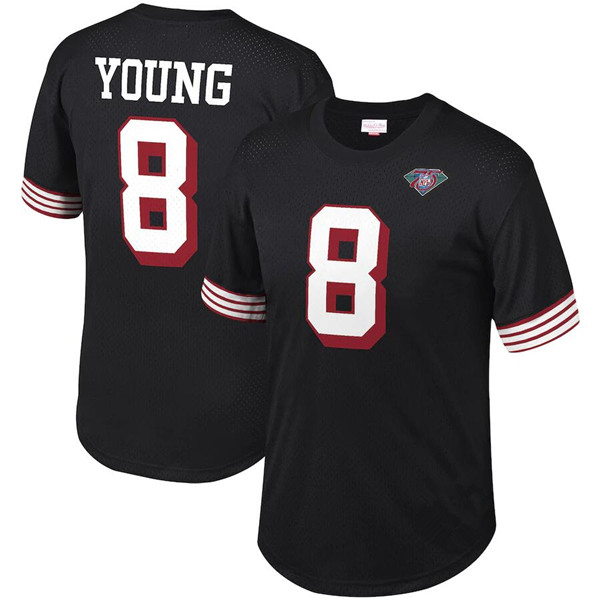 San Francisco 49ers #8 Steve Young Black Stitched Jersey - Zenithce