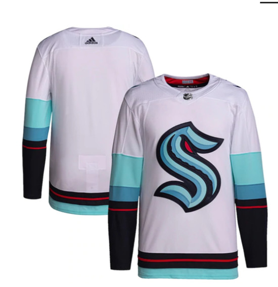 Seattle Kraken Blank White Stitched Jersey - Zenithce