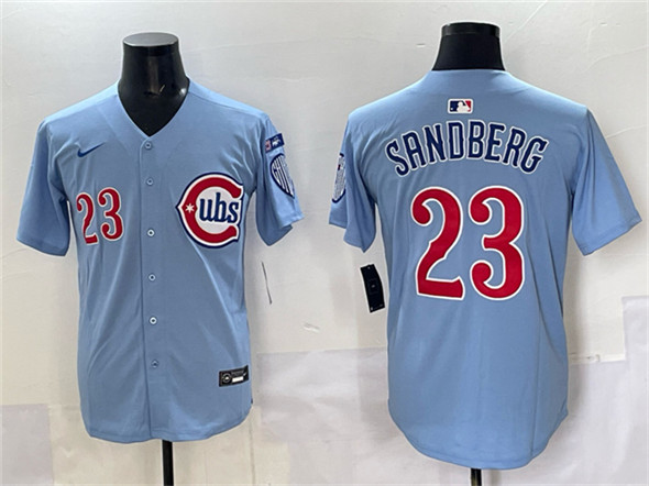 Chicago Cubs #23 Ryne Sandberg Blue 'Ryne Sandberg Tribute' Vapor Limited V3 Stitched Jersey - Zenithce