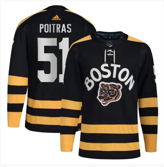 Boston Bruins #51 Matthew Poitras Black Winter Classic Primegreen Stitched Jersey - Zenithce